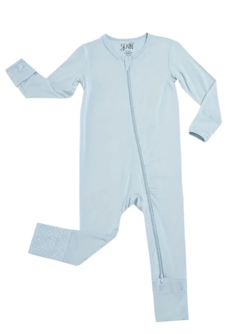 NWOT Scainf Convertible light blue Bamboo Zippy Romper Pajamas 3-6M Light Blue